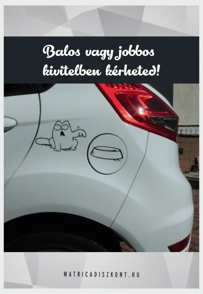 Autómatrica vicces cica 003 tanksapkára