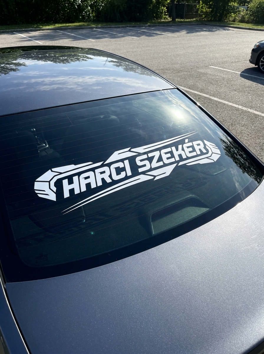 Újgenerációs "Harci Szekér" Autóüveg Felirat – Modern Szélvédő Dekoráció - termékkép