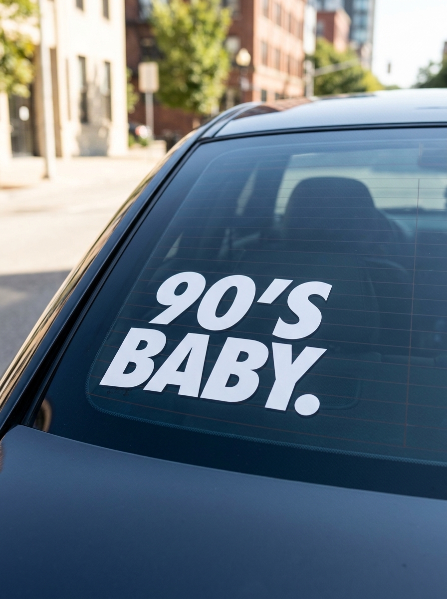 90's BABY hátsó szélvédő autómatrica